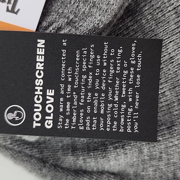 Timberland Youths Grey Knit Matching Hat & Gloves Size 4-7 - Picture 4 of 9
